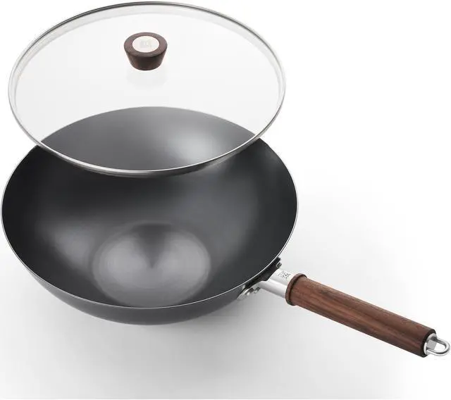 Alt view image 2 of 7 - ZWILLING Dragon 12-inch Carbon Steel Wok with Lid