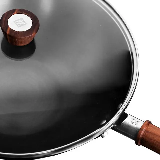Alt view image 7 of 7 - ZWILLING Dragon 12-inch Carbon Steel Wok with Lid
