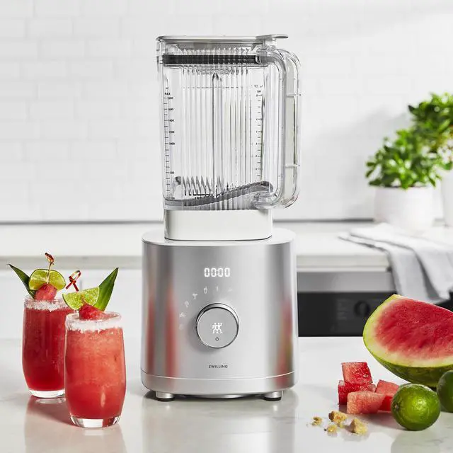 Alt view image 5 of 7 - ZWILLING Enfinigy 64-oz. Countertop Power Blender, Smoothie Blender, Crush Ice, Frozen Desserts, Silver