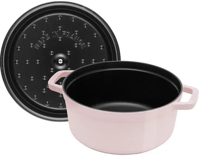 Alt view image 7 of 7 - Staub Cast Iron 4-qt Round Dutch Oven - Peony Pink