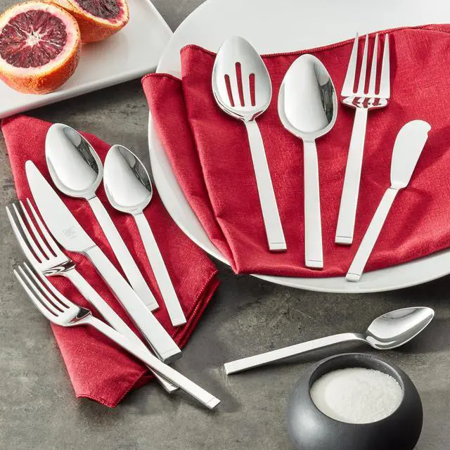 Alt view image 6 of 7 - ZWILLING Squared 45-pc 18/10 Stainless Steel Flatware Set