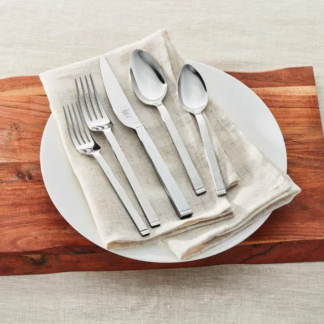 Alt view image 7 of 7 - ZWILLING Squared 45-pc 18/10 Stainless Steel Flatware Set