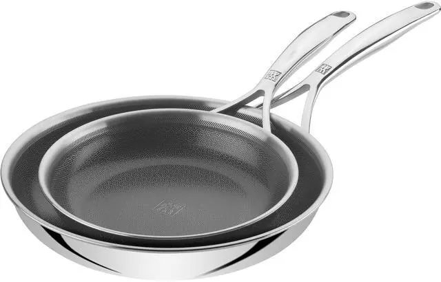 Alt view image 2 of 5 - ZWILLING Peak 2-pc Stainless Steel Ceramic Nonstick Dual Performance Fry Pan Set