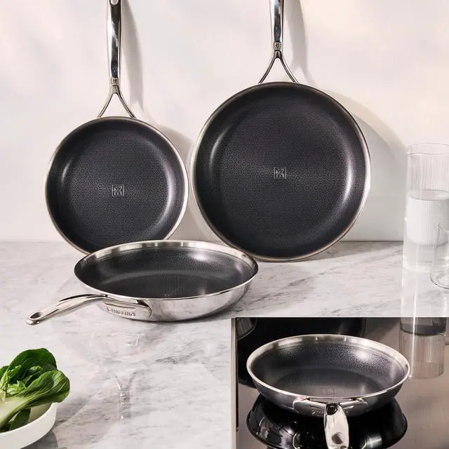 Alt view image 5 of 5 - ZWILLING Peak 2-pc Stainless Steel Ceramic Nonstick Dual Performance Fry Pan Set