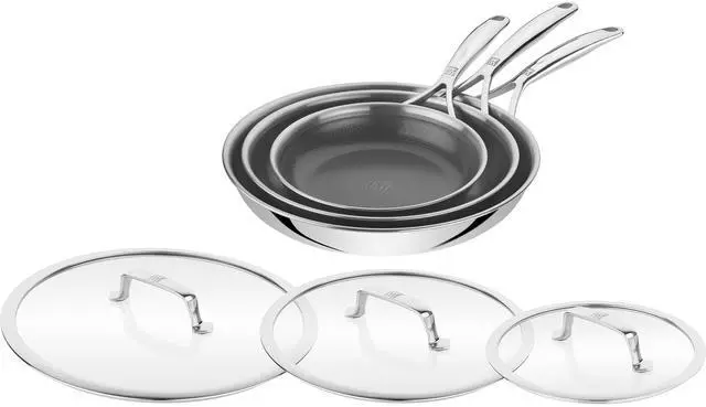 Main image of ZWILLING Peak 6-pc Stainless Steel Ceramic Nonstick Dual Performance Fry Pan Set