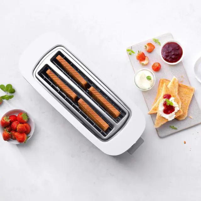 Alt view image 5 of 7 - ZWILLING Enfinigy, 4-Slice Long Slot Toaster, Extra Wide 1.5" Slot for Bagels and Toast, Silver