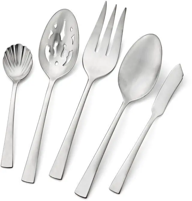 Alt view image 6 of 7 - ZWILLING Bellasera (matte finish) 45-pc Satin Flatware Set, 18/10 Stainless Steel, Satin Finish (not polished)