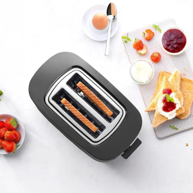 Alt view image 6 of 7 - ZWILLING Enfinigy, 2-Slice Toaster, Extra Wide 1.5" Slots for Bagels and Toast, Black