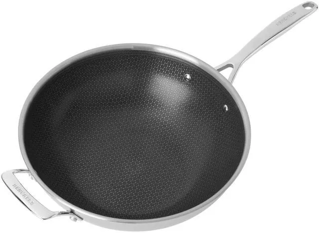 Main image of Henckels Paradigm Ceramic 12-inch Stainless Steel Dual Performance Wok with Lid