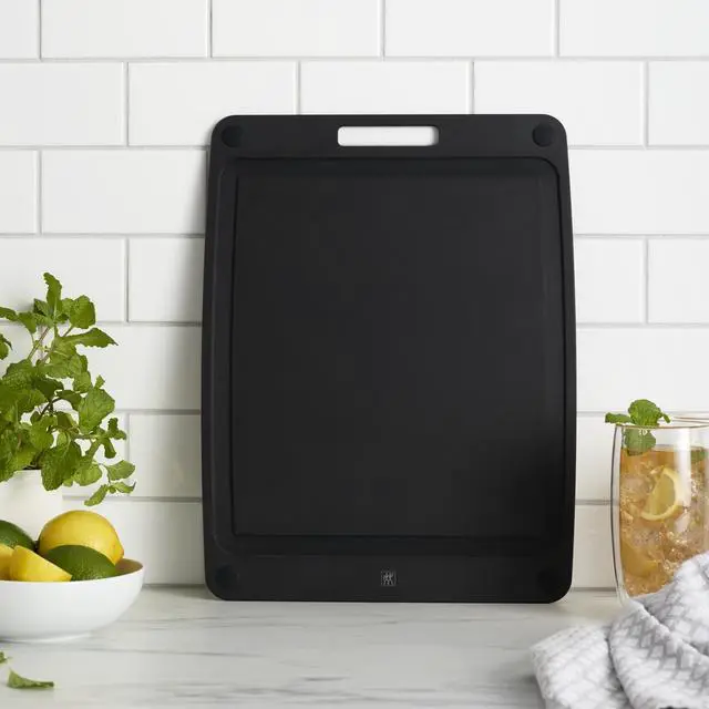 Alt view image 5 of 6 - ZWILLING Plant Fiber 17-in x 13-in Non-Slip Cutting Board - Slate