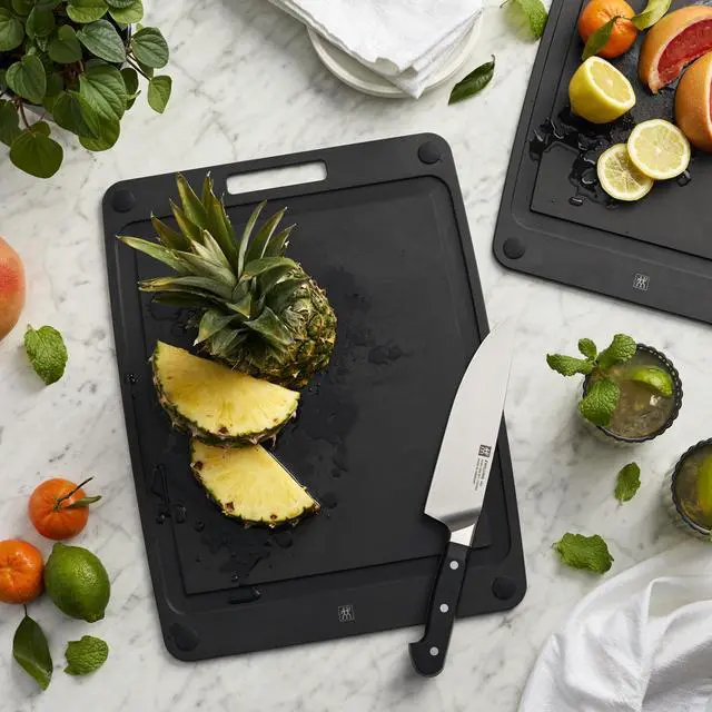 Alt view image 4 of 6 - ZWILLING Plant Fiber 17-in x 13-in Non-Slip Cutting Board - Slate