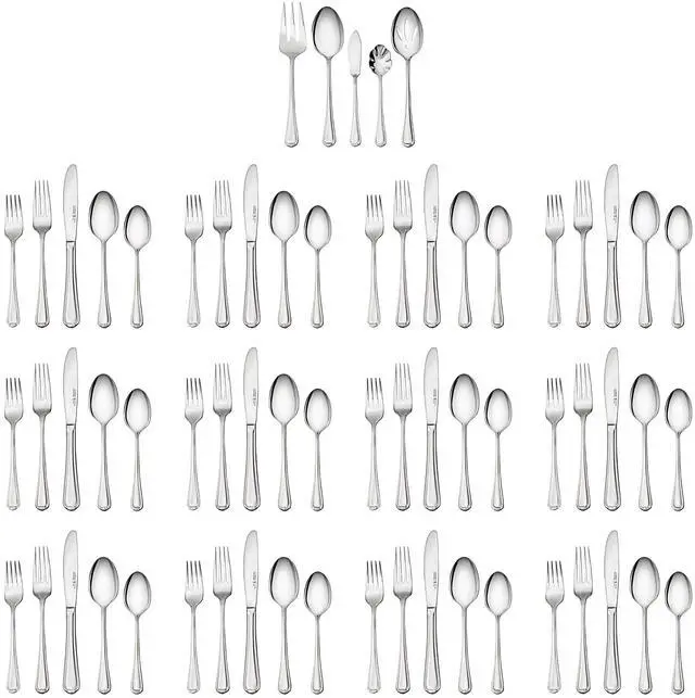 Alt view image 7 of 7 - Henckels Alcea Flatware Set, 65-Piece, Silver