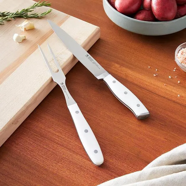 Alt view image 4 of 7 - Henckels Forged Accent 2-pc Carving Set - White Handle
