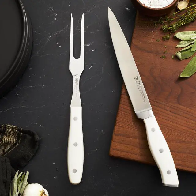 Alt view image 5 of 7 - Henckels Forged Accent 2-pc Carving Set - White Handle