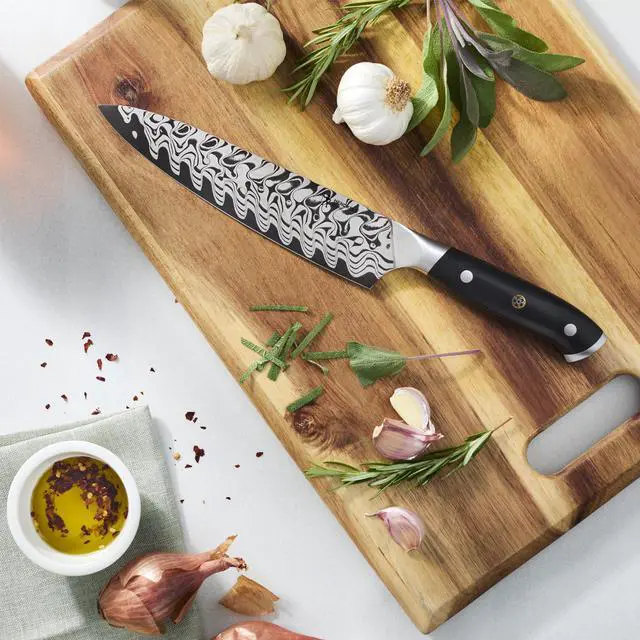 Alt view image 3 of 5 - Henckels Compass Damascus 8-inch Chef's Knife