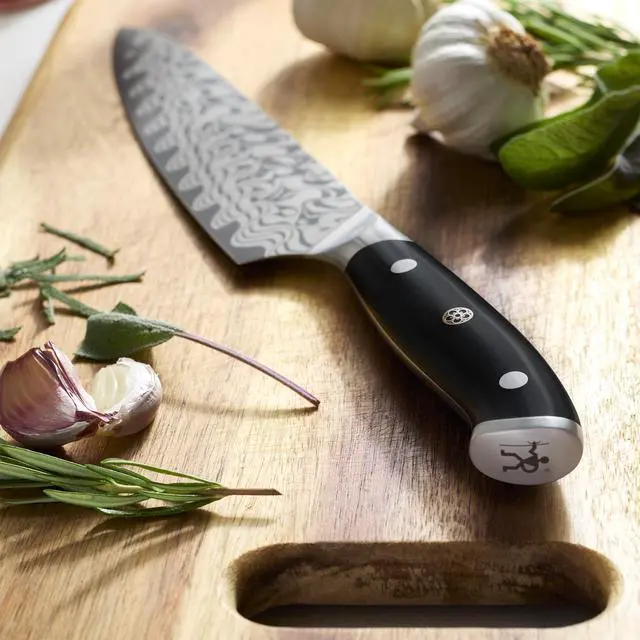 Alt view image 4 of 5 - Henckels Compass Damascus 8-inch Chef's Knife