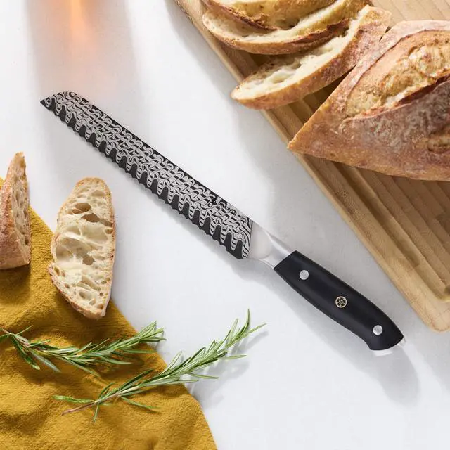 Alt view image 3 of 4 - Henckels Compass Damascus 8-inch Bread Knife