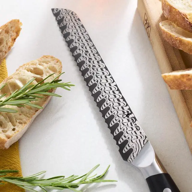 Alt view image 4 of 4 - Henckels Compass Damascus 8-inch Bread Knife