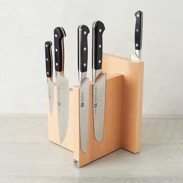 Alt view image 4 of 4 - ZWILLING Italian Square Magnetic Knife Block - Natural Beechwood