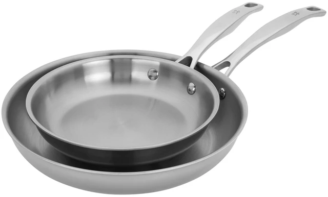 Main image of Henckels Clad H3 2-pc Stainless Steel 8-in & 10-in Fry Pan Set