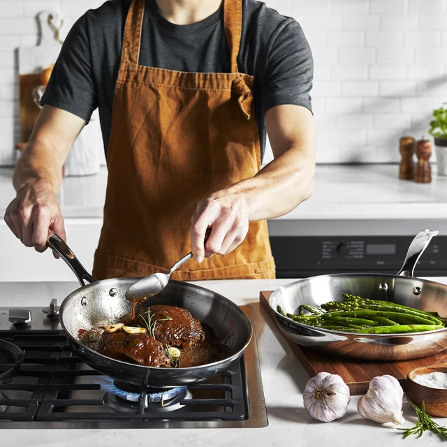 Alt view image 3 of 3 - Henckels Clad H3 2-pc Stainless Steel 10-in & 12-in Fry Pan Set