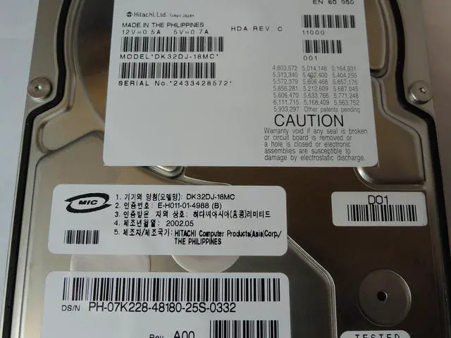 Alt view image 2 of 5 - HITACHI 07K228 18GB 10K ULTRA160 80-PIN SCSI HARD DRIVE, DK32DJ-18MC, W/ TRAY