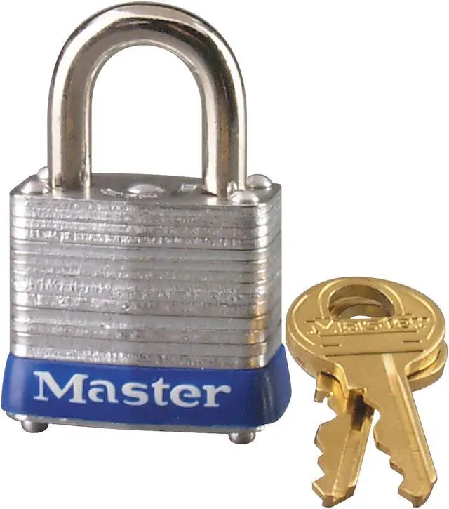 Alt view image 6 of 6 - Heavy Duty 1-1/2" Lam Steel Padlock Master Lock Padlocks 3KA-0464 071649316104