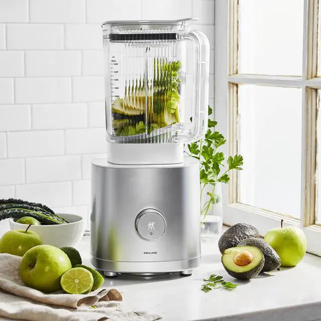 Alt view image 2 of 7 - ZWILLING Enfinigy 64-oz. Countertop Power Blender, Smoothie Blender, Crush Ice, Frozen Desserts, Silver