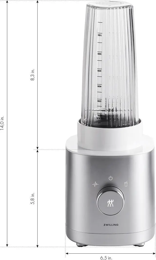 Alt view image 3 of 7 - ZWILLING Enfinigy 48-oz Power Blender Jar with Cross Blade and Vacuum Lid - Black
