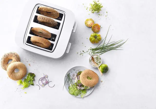 Alt view image 6 of 7 - ZWILLING Enfinigy 4-Slice Toaster, Extra Wide 1.5" Slots for Bagels and Toast, Silver