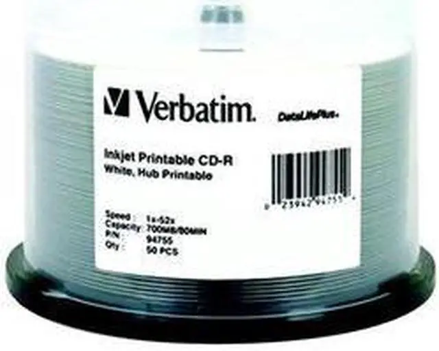 Main image of VERBATIM 94755 700MB 80-Minute 52x DataLifePlus CD-Rs, 50-ct Spindle