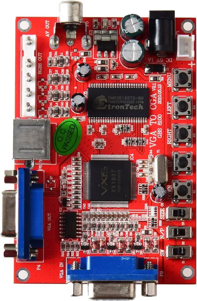 Alt view image 2 of 5 - Arcade Game VGA to CGA RGBS/CVBS/S-VIDEO Video Converter Board GBS-8100