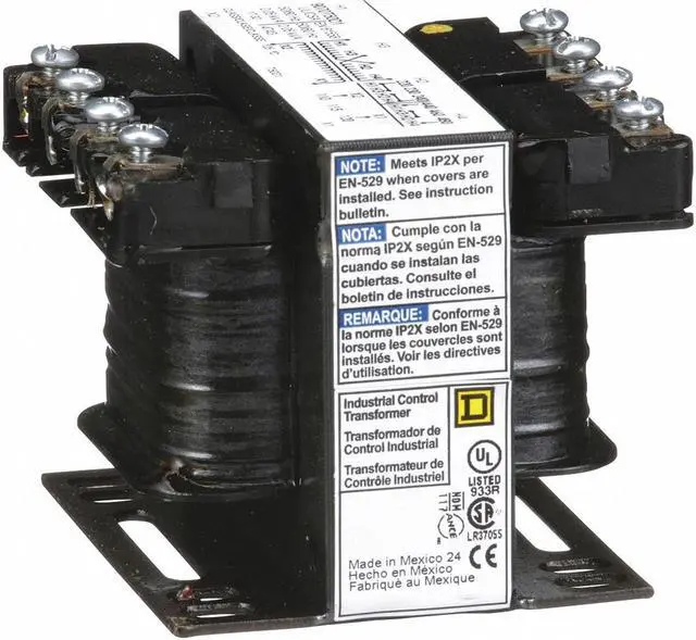 Main image of SQUARE D 9070T50D1 Control Transformer, 50 VA, Not Rated, 55°C, 120V AC,