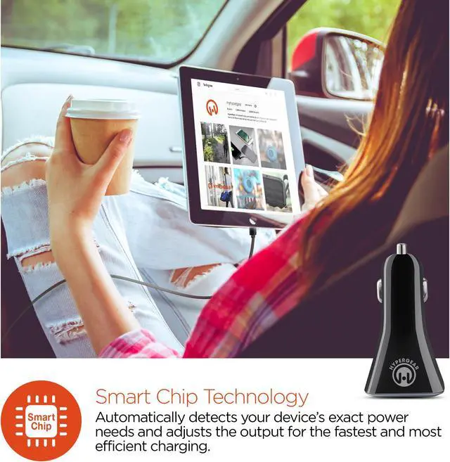 Alt view image 5 of 8 - HyperGear High-Power Quad USB 6.8A Car Charger