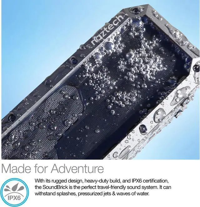 Alt view image 8 of 11 - Naztech - 13896 - Naztech 13896 30-Watt SoundBrick Bluetooth Speaker