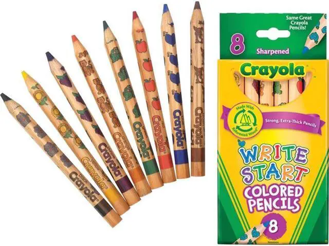 Alt view image 10 of 12 - Crayola Write Start Colored Pencils-8/Pkg Long