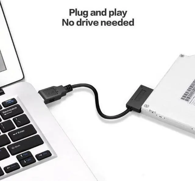 Alt view image 2 of 7 - USB 3.0 to 7+6 13Pin Slimline SATA Laptop CD/DVD ROM Optical Drive Adapter Cable