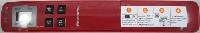 Alt view image 2 of 2 - Pandigtal- Handheld WIFI Wand Scanner - Red