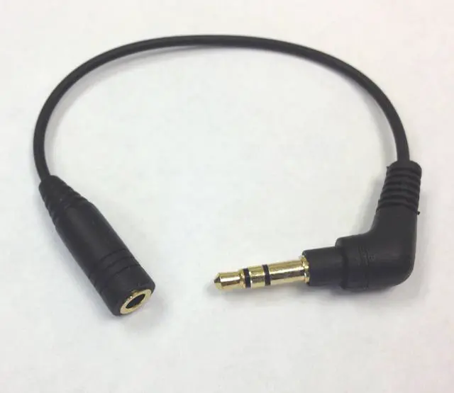 Alt view image 2 of 2 - Nexhi® AUD-1000-01 3.5mm Male to Female Stereo Cable (6 inches, Black)