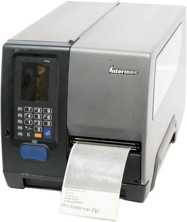Main image of Intermec PM43 PM43A11NA004120 Thermal Barcode Label Printer Serial USB Network Rewinder 8 dpmm