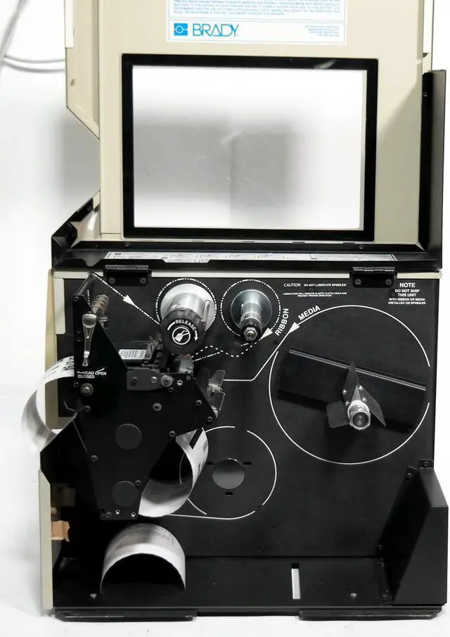 Alt view image 2 of 3 - Brady 600X-Plus II 116-701-00001-12 Thermal Transfer Barcode Label Printer Parallel Serial USB 600dpi