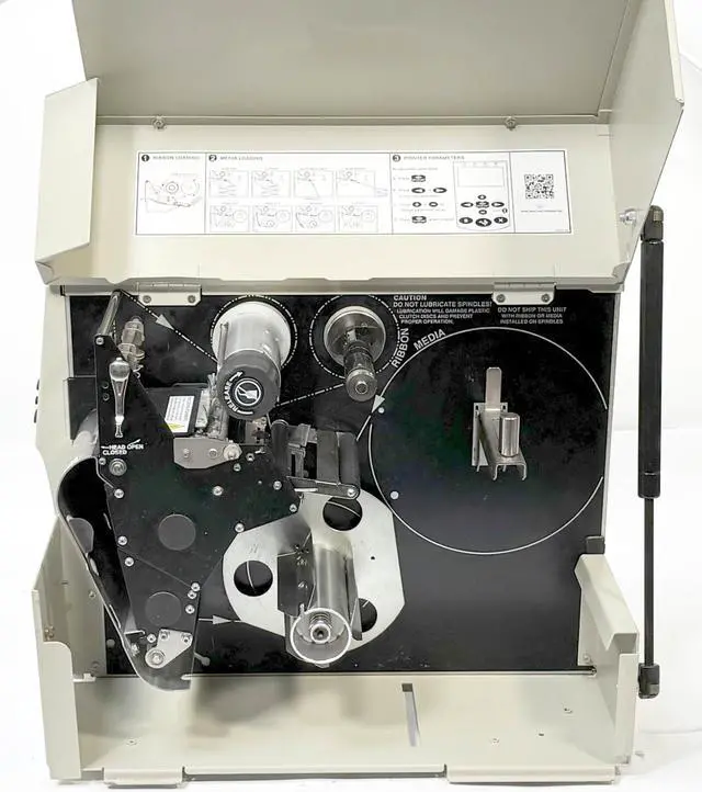 Alt view image 2 of 3 - Zebra 105SL Plus 103-801-00200 Thermal Barcode Label Printer Parallel USB Network Rewinder 300dpi