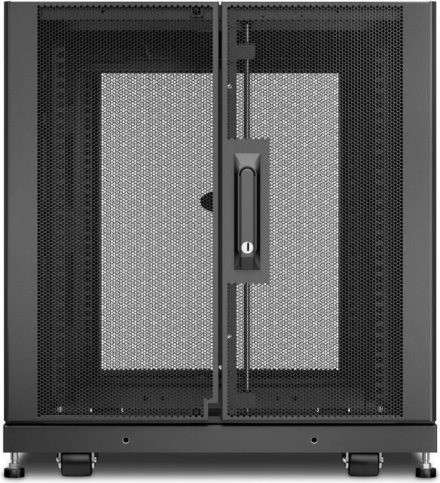 Alt view image 3 of 15 - APC by Schneider Electric NetShelter SX 12U Server Rack Enclosure 600mm x 900mm w/ Sides Black - For Server, Storage - 12U Rack Height x 19" Rack Width x 29.75" Rack Depth - Floor Standing - Black - 2255.33 lb Dynamic/Rolling