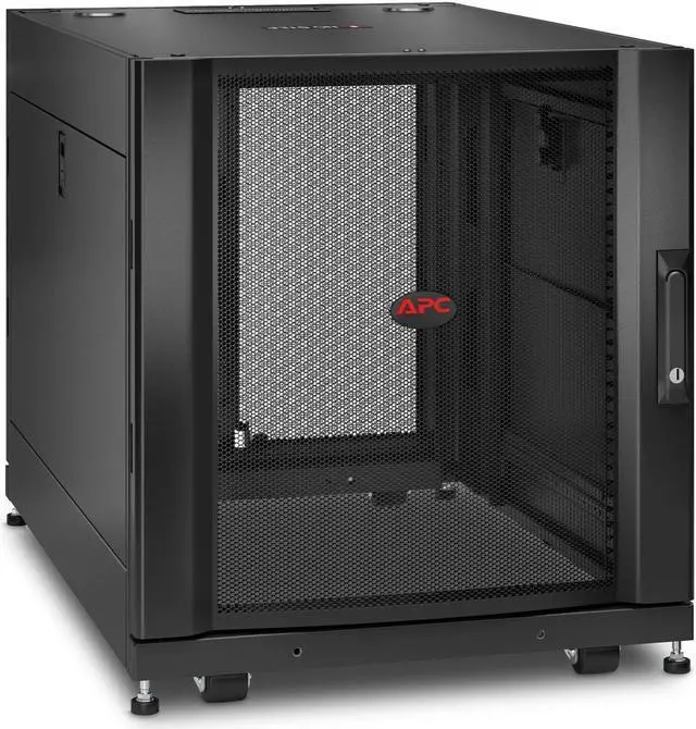 Alt view image 4 of 15 - APC by Schneider Electric NetShelter SX 12U Server Rack Enclosure 600mm x 900mm w/ Sides Black - For Server, Storage - 12U Rack Height x 19" Rack Width x 29.75" Rack Depth - Floor Standing - Black - 2255.33 lb Dynamic/Rolling
