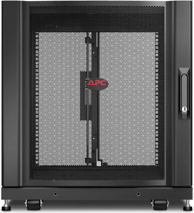 Alt view image 2 of 15 - APC by Schneider Electric NetShelter SX 12U Server Rack Enclosure 600mm x 900mm w/ Sides Black - For Server, Storage - 12U Rack Height x 19" Rack Width x 29.75" Rack Depth - Floor Standing - Black - 2255.33 lb Dynamic/Rolling