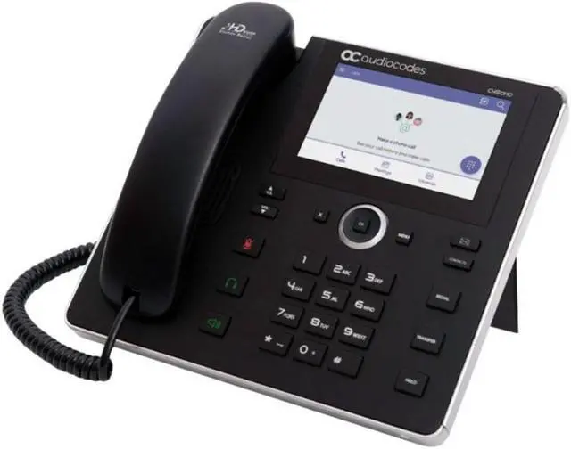Alt view image 4 of 7 - AudioCodes IPC450HDEPSG-DBW C450HD IP-Phone PoE GbE with Integrated BT