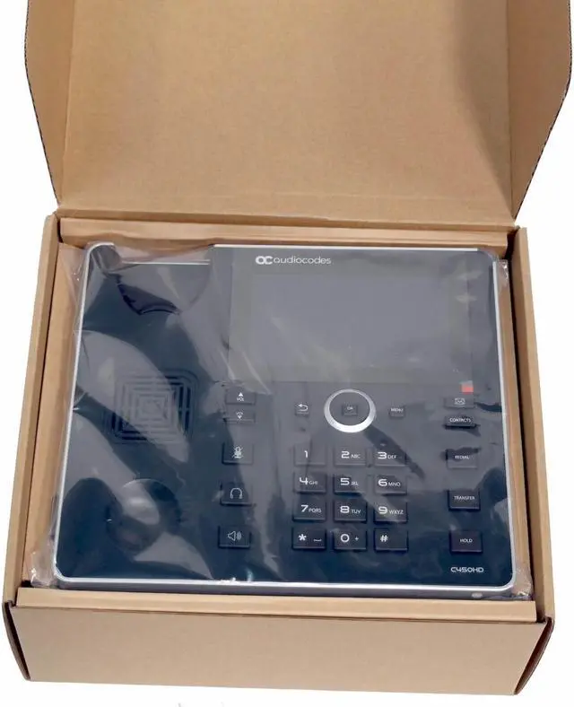 Alt view image 6 of 7 - AudioCodes IPC450HDEPSG-DBW C450HD IP-Phone PoE GbE with Integrated BT