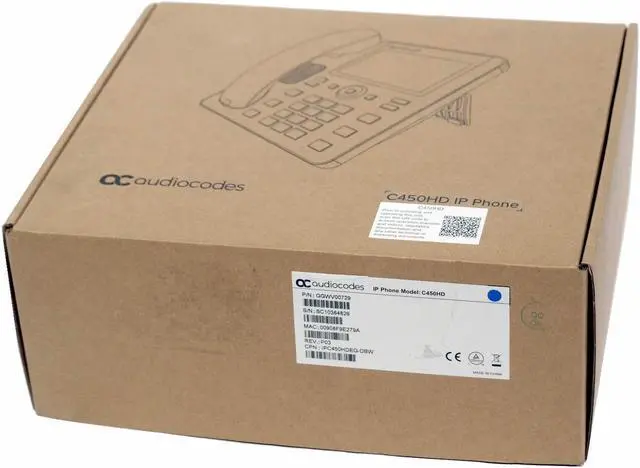Alt view image 7 of 7 - AudioCodes IPC450HDEPSG-DBW C450HD IP-Phone PoE GbE with Integrated BT