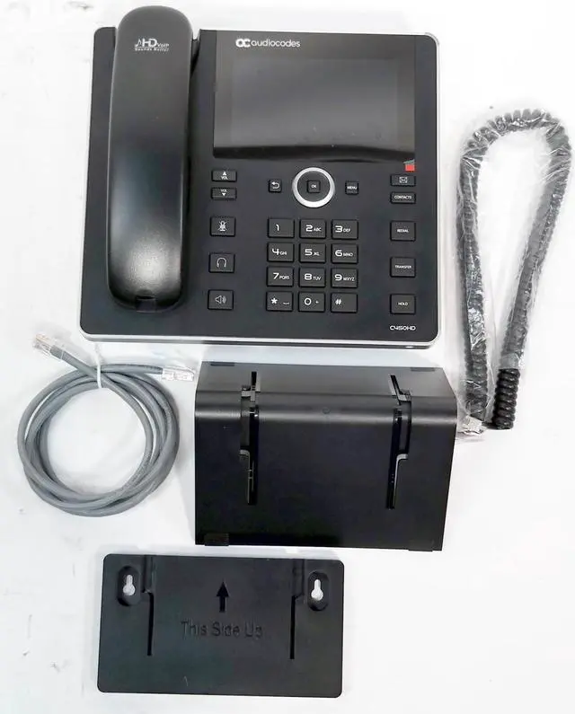 Alt view image 5 of 7 - AudioCodes IPC450HDEPSG-DBW C450HD IP-Phone PoE GbE with Integrated BT