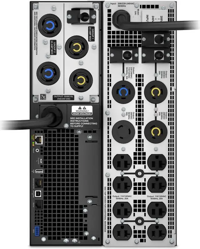 Alt view image 2 of 3 - APC SRT5KXLT-5KTF Smart-UPS SRT 5kVA 4800W Double Conversion On-line pure sine wave, with 208V to 120V Step-Down Transformer, Tower Floor Stand